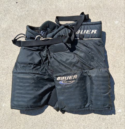 Bauer Reactor 3 Senior Large Black Hockey Goalie Pants (Used)