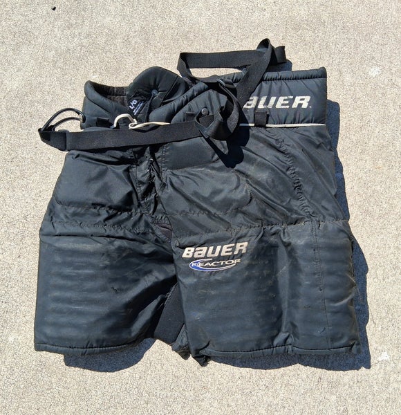 Bauer Reactor 3 Senior Large Black Hockey Goalie Pants (Used)