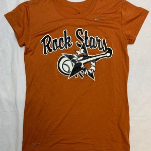Nike Rock Stars Baseball Softball Tee Women's Medium Shirt Texas Orange