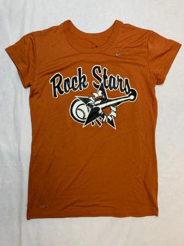 Nike Rock Stars Baseball Softball Tee Women's Medium Shirt Texas Orange