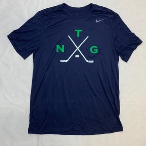 Nike New Trier Hockey Club Men's Large Navy Blue Tee Shirt