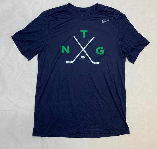 Nike New Trier Hockey Club Men's Large Navy Blue Tee Shirt