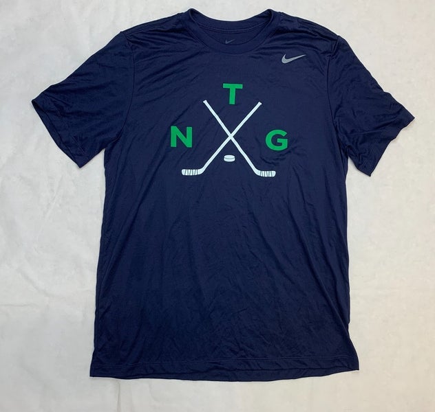 Nike New Trier Hockey Club Men's Large Navy Blue Tee Shirt