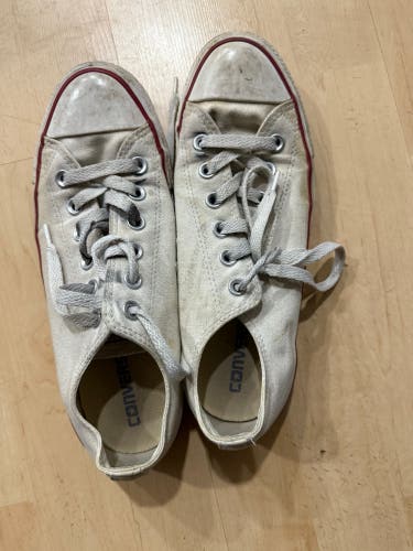 White Unisex Adult Size M 7.5 (W 8.5) Converse (Used)