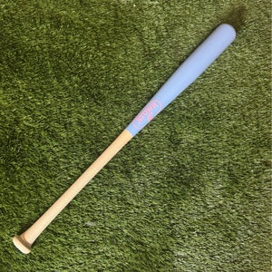 Atown  Custom Birch Wood Bat Carolina Blue Barrel w Natural Handle 30” New)