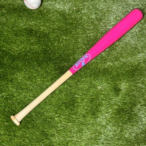 Atown  Custom Maple Wood Bat Pink Barrel w Natural Handle 31” New)