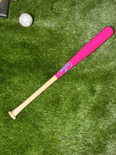 Atown Custom Maple Wood Bat Pink Barrel w Natural Handle 31” New)