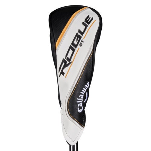 Callaway Rogue ST Fairway Wood Headcover (Black/White/Gold) Golf Club Cover NEW