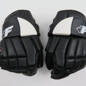 Vintage Leather Black White Ferland 8500 Pro Hockey Player Gloves 14"