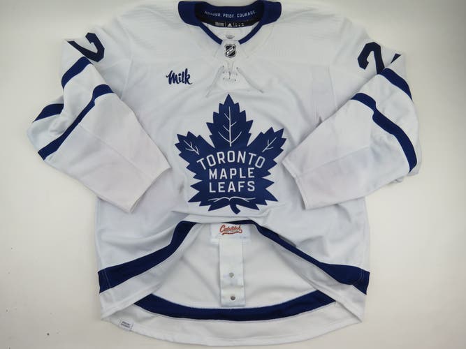Adidas Toronto Maple Leafs Game Worn Authentic NHL Hockey Jersey White 56 MiC