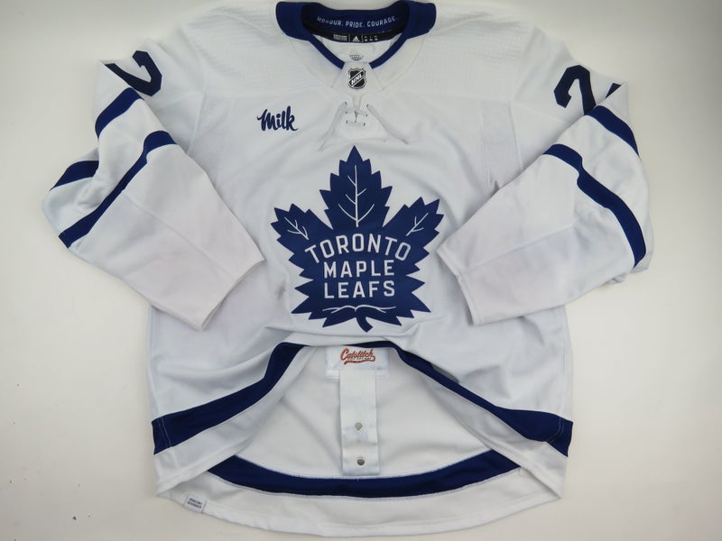 Adidas Toronto Maple Leafs Game Worn Authentic NHL Hockey Jersey White 56 MiC