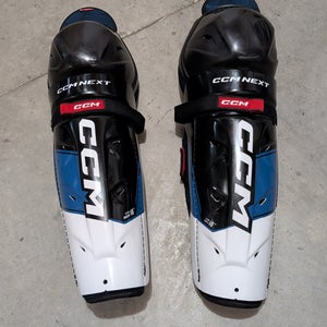 Senior CCM Next 16" Shin Guards Pads (Used)