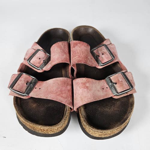 Birkenstock Arizona Women's Size: 37 / 6 Soft Footbed Faded Red Leather Sandals
