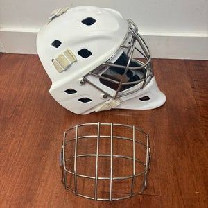 Bauer NME One Sr Large Mask w/CatEye+Certified cage. New paint/cage/chin-cup/straps (used)