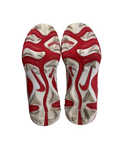 Used Nike DIAMOND BB/SB Cleats Red And White Junior 02.5 11847-S000029178