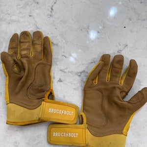 Bruce Bolt Small BB-SC-YLWG-YS Batting Gloves (Used)