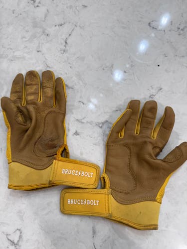 Bruce Bolt Small BB-SC-YLWG-YS Batting Gloves (Used)