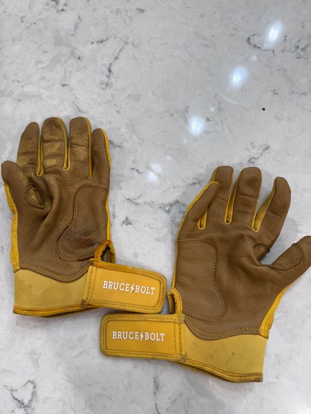 Bruce Bolt Small BB-SC-YLWG-YS Batting Gloves (Used)