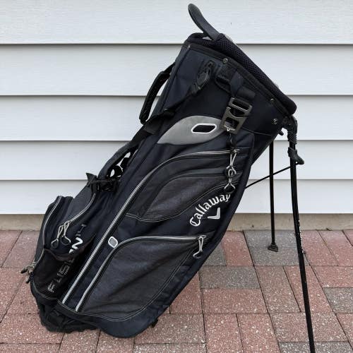 Callaway Fusion 14 Way Golf Stand Cart Bag Dark Blue Gray White Logos
