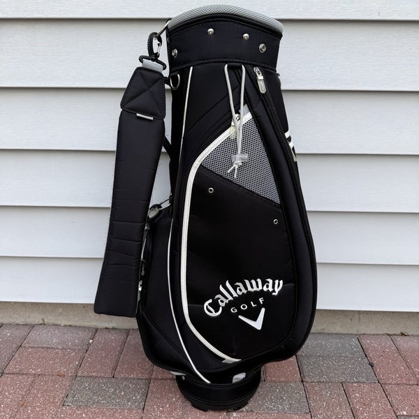 Callaway Cart Golf Bag 3 Way Dividers Black White Gray With Raincover