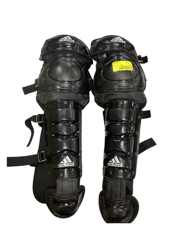 Used Adidas SHIN GUARD Catchers Leg Guards Black Youth 11613-S000167266
