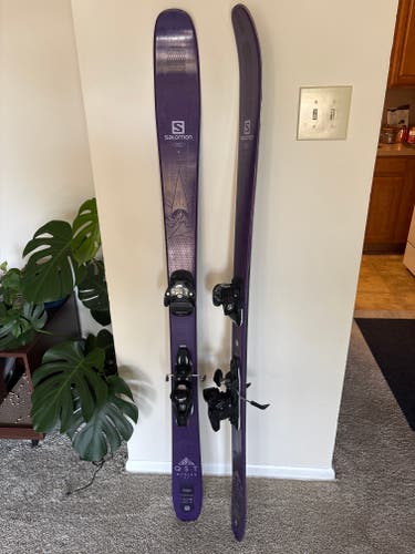 Women's All Mountain 161 cm Salomon QST 85 Skis With Bindings Max Din 10 (Used)