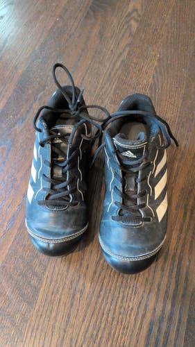 Black 1Y (Big Kids / Youth) Youth Adidas High Top Molded Cleats (Used)