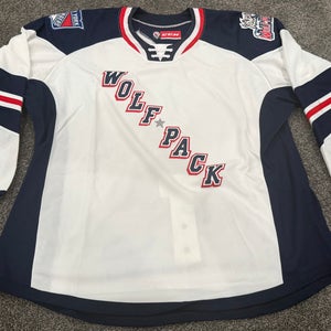 CCM Custom Pro Stock Team Issued Game Jersey Hartford Wolfpack White 58 New AHL