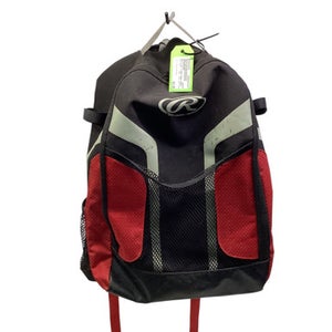 Used Rawlings 2 BAT BACK PACK BB/SB Player Backpack Black And Red 11347-S000254762