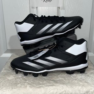 Black Men's Size M 11.5 (W 12.5) Adult Adidas Adizero Low Top Molded Cleats (New)