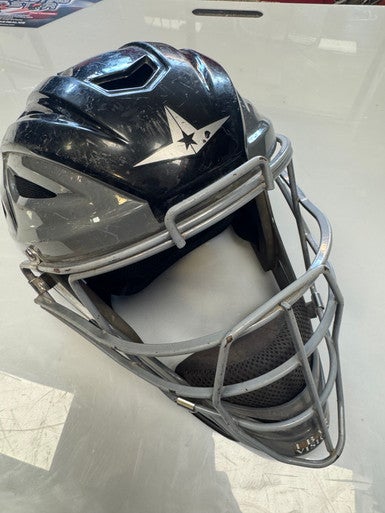 Used All-Star MVP2500-1 7 -7 1/2 Catchers Helmet w/Mask Black One Size 11860-S000297249