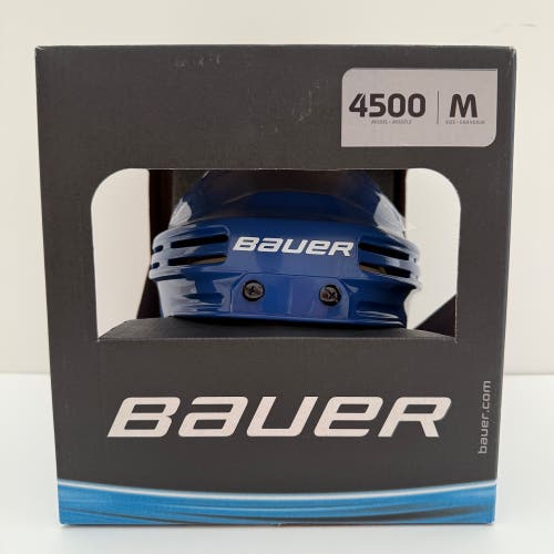 (Size Medium) Bauer 4500 Hockey Helmet Royal Blue Team Issued (St Louis Blues)