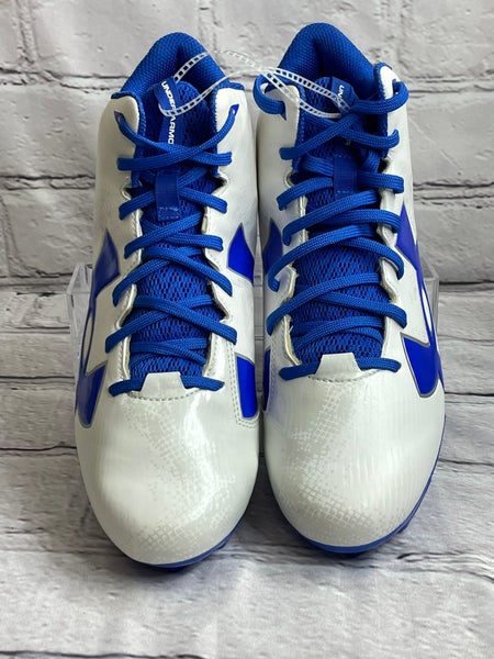 Under Armour Men's Fierce Phantom MC Football Cleats Size 10 White and Blue