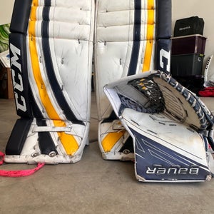 CCM Pads and Bauer Glove