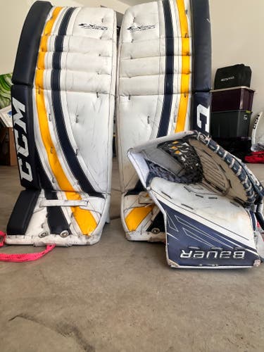 CCM Pads and Bauer Glove