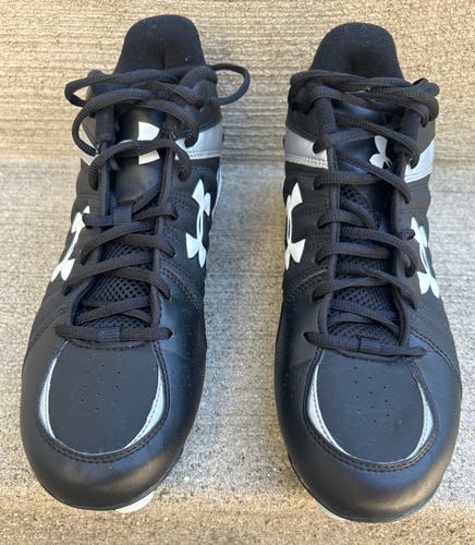 Black Men's Size M 11.0 (W 12.0) Adult Under Armour Molded Cleats (Used)