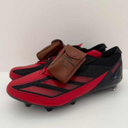 (Size 12.5) Adidas Marvel x Adizero Electric 'Deadpool' Lacrosse/Football Cleats