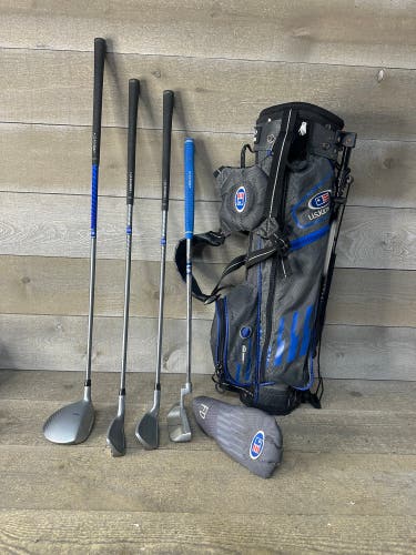 US Kids USKG WT-25S DV3 5 Pc Junior Golf Club Set RH For 45"-48" Tall Youth Bag