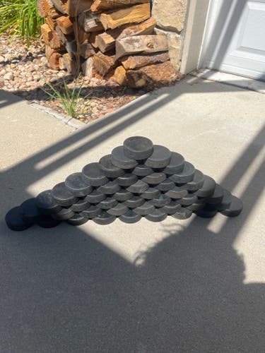 Bulk Hockey Pucks – 45 Total