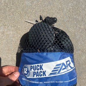 Brand New Hockey Puck Pack – 12 Pucks in Mesh Bag
