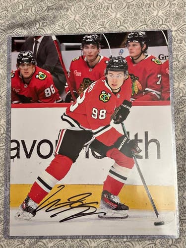 Signed Conor Bedard 8x10 Picture