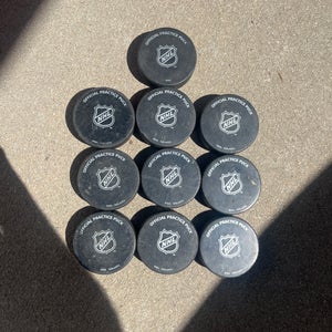NHL Official Practice Pucks – Set of 10