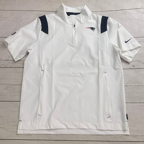 Nike NFL New England Patriots Team Issue On-Field Jacket White Mens Large