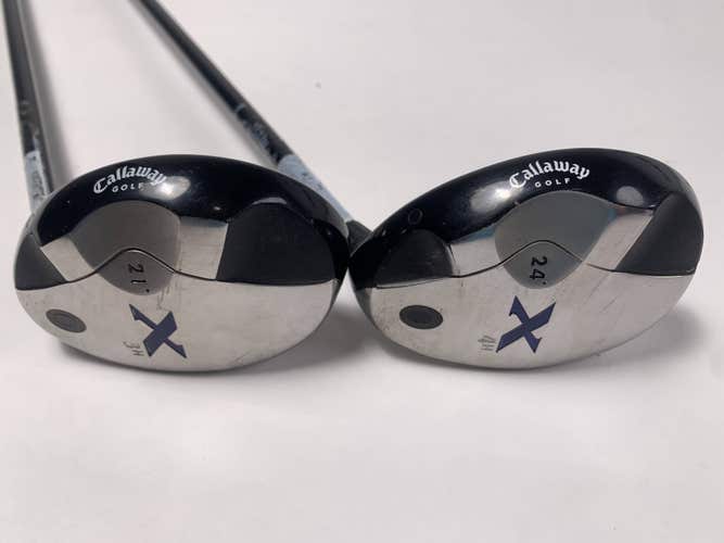Callaway X 3 & 4 Hybrid Set 21* 24* 80g Regular Graphite Mens RH