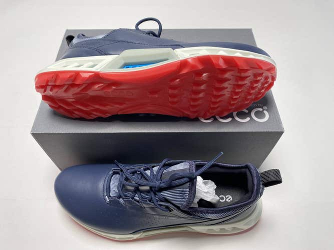 ECCO Golf Biom C4 Golf Shoes Marine Blue Red Women's SZ 9 (130903 01038)