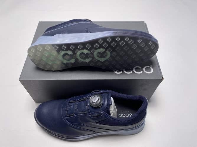ECCO Golf S-Three Golf Shoes Night Sky Navy Blue Women's SZ 8 (102973 01303)