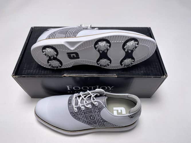 FootJoy FJ Traditions Golf Shoes White Zebra Black Women's SZ 7.5 (97904)