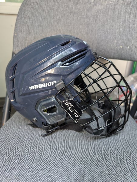 Warrior Alpha One Pro Hockey Helmet - Sr. Small (Navy Blue)