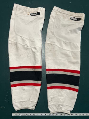 White Senior XL CCM Socks (Used)
