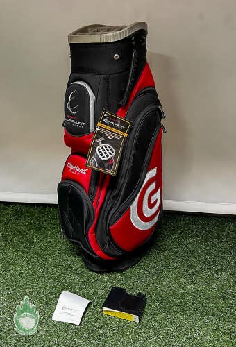 Cleveland Golf Club Count Cart Bag 14-Way 10 Pockets With Rainhood Black/Red
